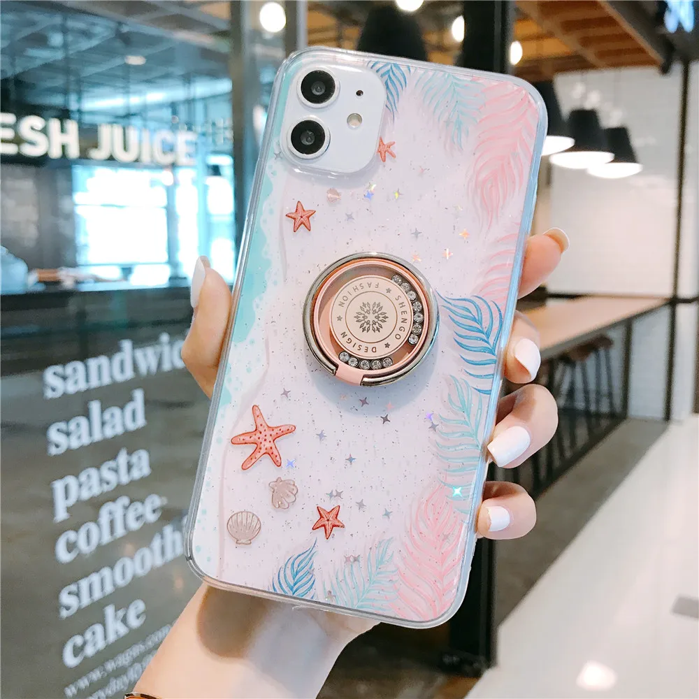 Модный Блестящий женский чехол для телефона девочек iPhone 11 Pro MAX 7 8 Plus X XR XS SE 2020 с