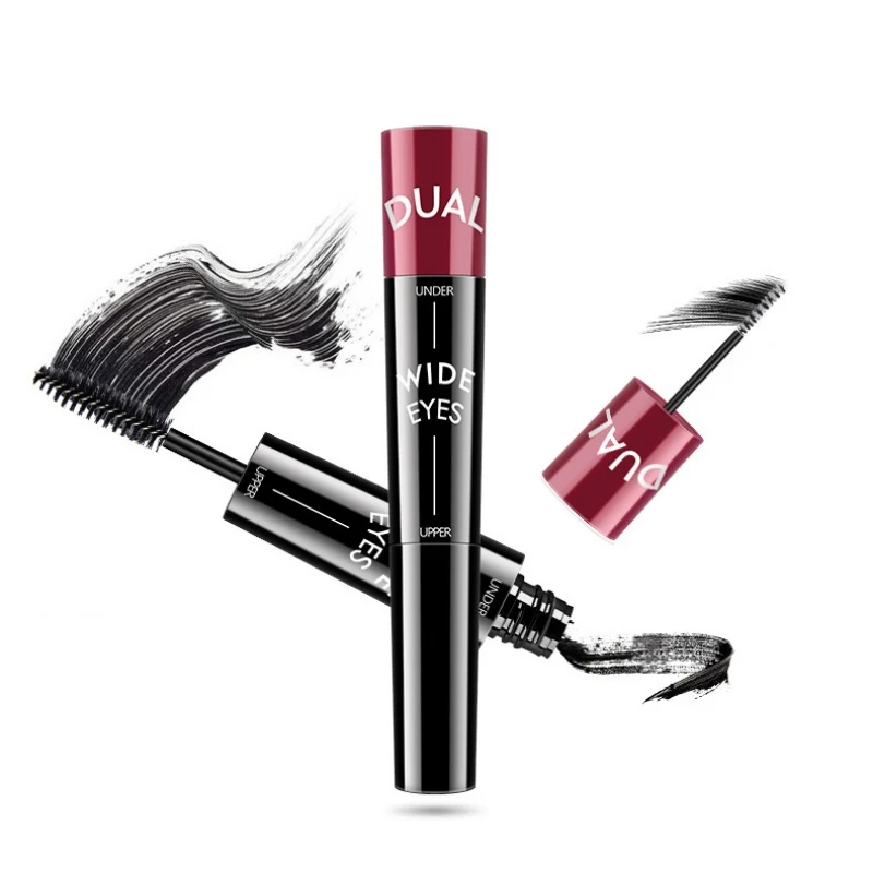 New 4d Double-end Mascara Waterproof Non-dizzy Dyeing Long Lasting Curling Dense Mascara