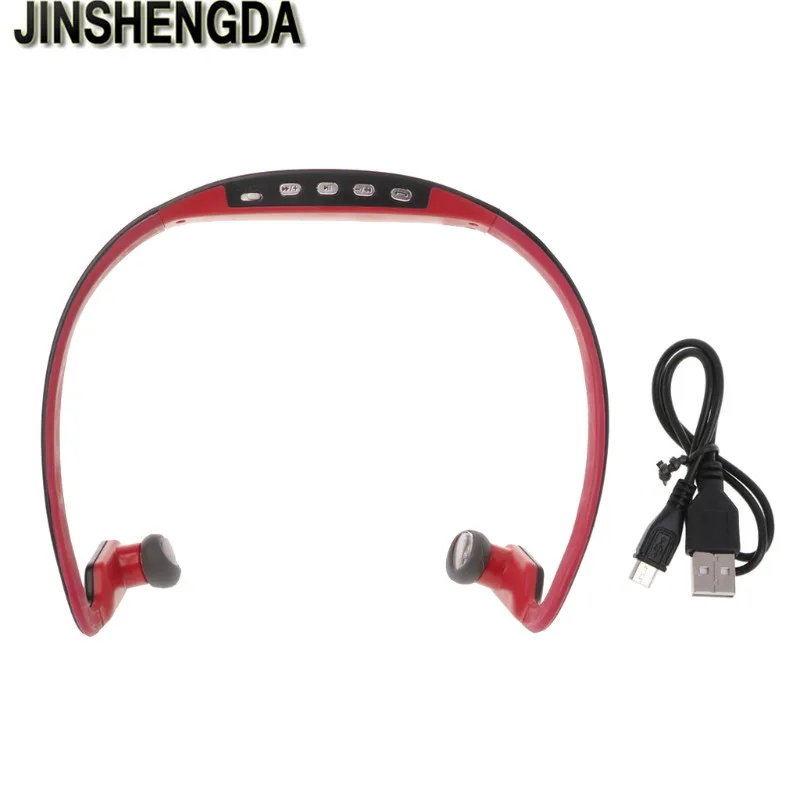BS15C Bluetooth гарнитура спортивные наушники музыкальный плеер TF слот для бега вождения DXAC - Цвет: Red