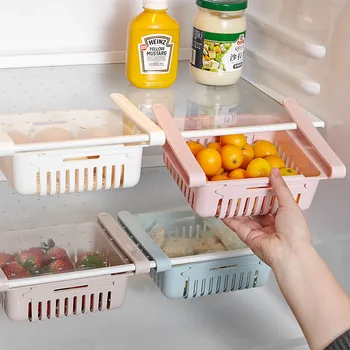 

Kitchen sundries storage box storage basket refrigerator plastic storage basket food drink stretch storage box SP417