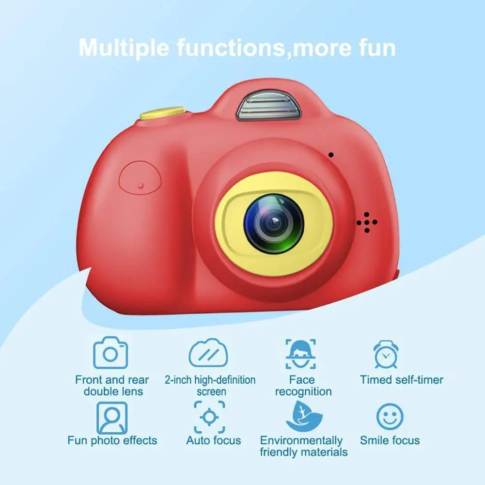 Детская камера игрушки с 32 Гб sd-картой анти-капля и ударопрочный милый двойной объектив Цифровая видеокамера игрушки подарок на Рождество