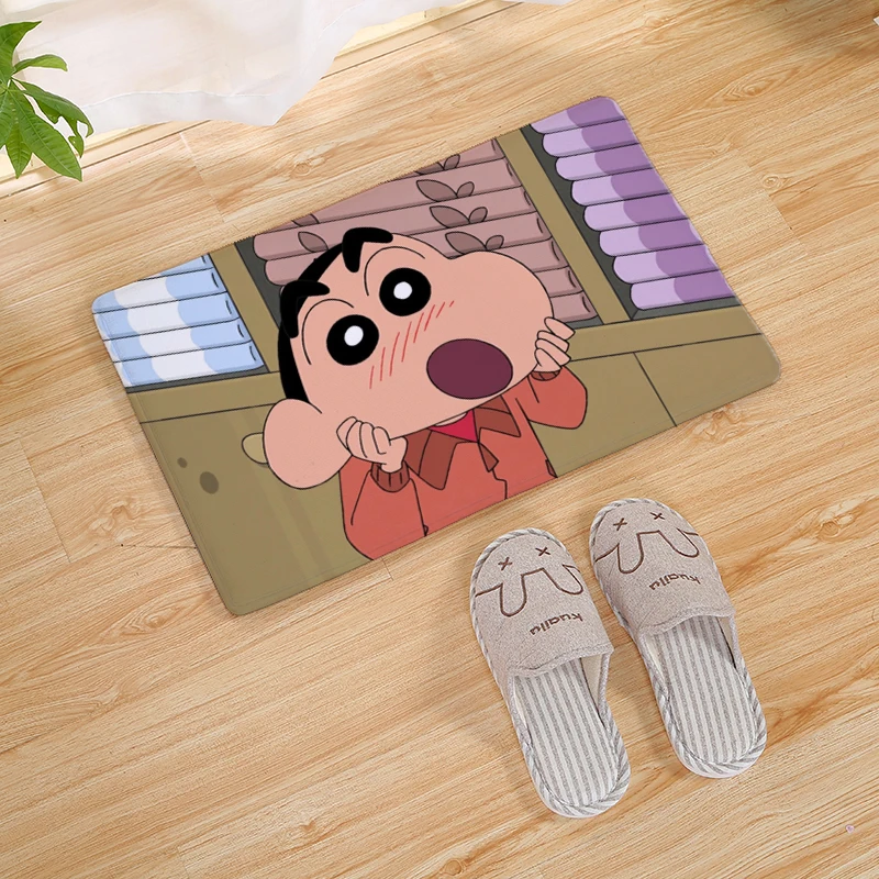 Мультфильм Crayon Shinchan принт домашний Коврик для двери стелька для кухни ковер для дома и улицы Добро пожаловать ванная комната Противоскользящие коврики 80 см