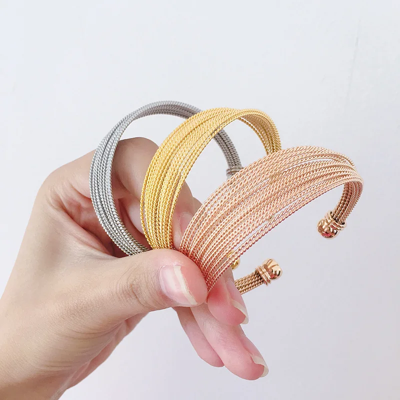 Браслет-манжета женский из нержавеющей стали открытый широкий ювелирный изделие