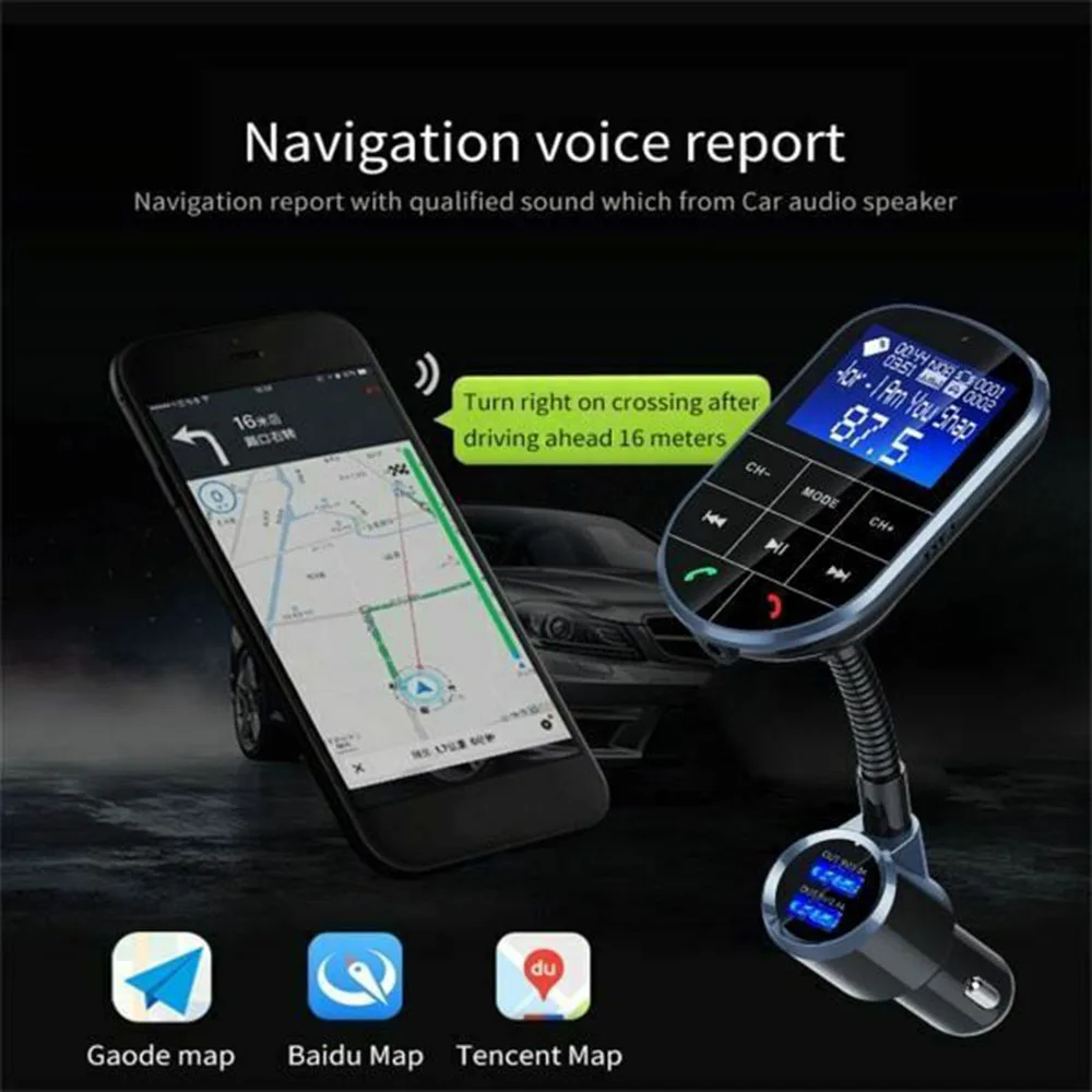 BC37 Bluetooth Автомобильный mp3 плеер fm-передатчик Hands Free беспроводной TF u-диск USB зарядное устройство FM модулятор автомобильные аксессуары