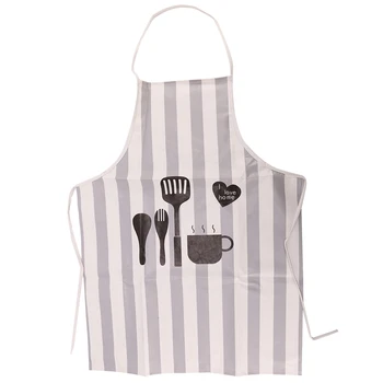 

1Pcs PU Apron Adult Bibs Home Cooking Baking Coffee Shop Cleaning Aprons Kitchen Accessories Gray