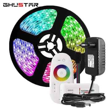 

SMD5050 5M Waterproof RGB/RGBW/RGBWW 300Leds/5M Flexible LED Strip Set With 2.4G Touch RF Remote Controller+12V 3A Power Adapter