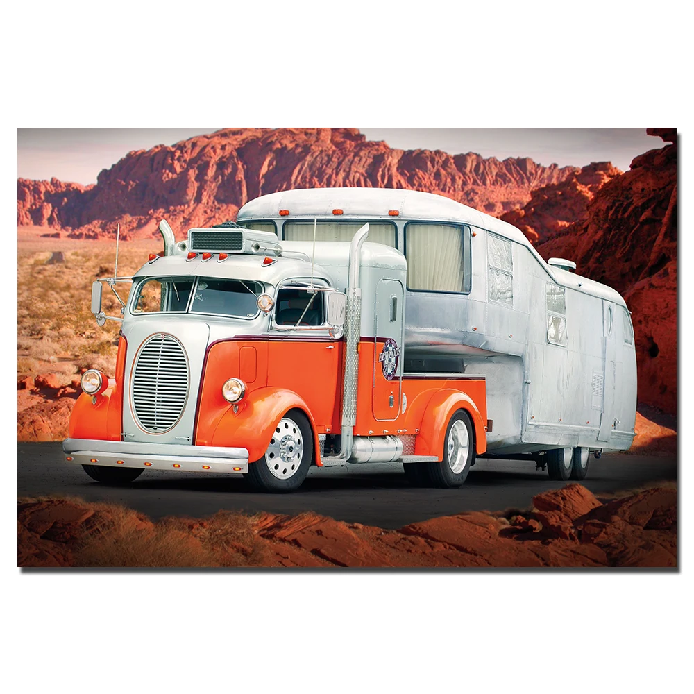 Ford F-5 постер для рекреационного автомобиля RV Картина на холсте с рамкой Настенная