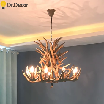 

Post-modern Antler Hanging Lamps Nordic Retro Chandelier Lighting LED Ceiling Chandeliers LOFT Industrial Decor Light Fixtures