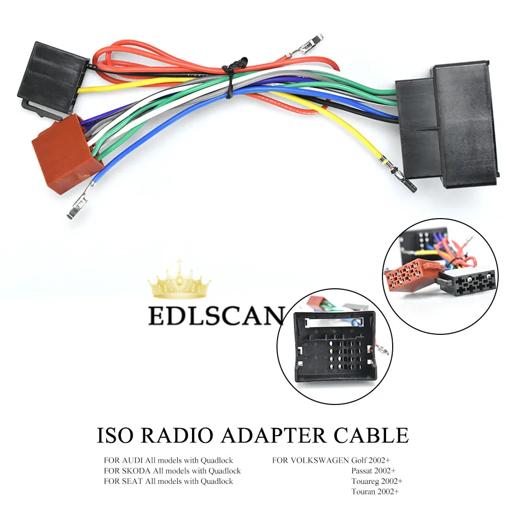 EDLSCAN Autostereo ISO жгут проводов радио разъем для ISO радио адаптер кабель 12-025