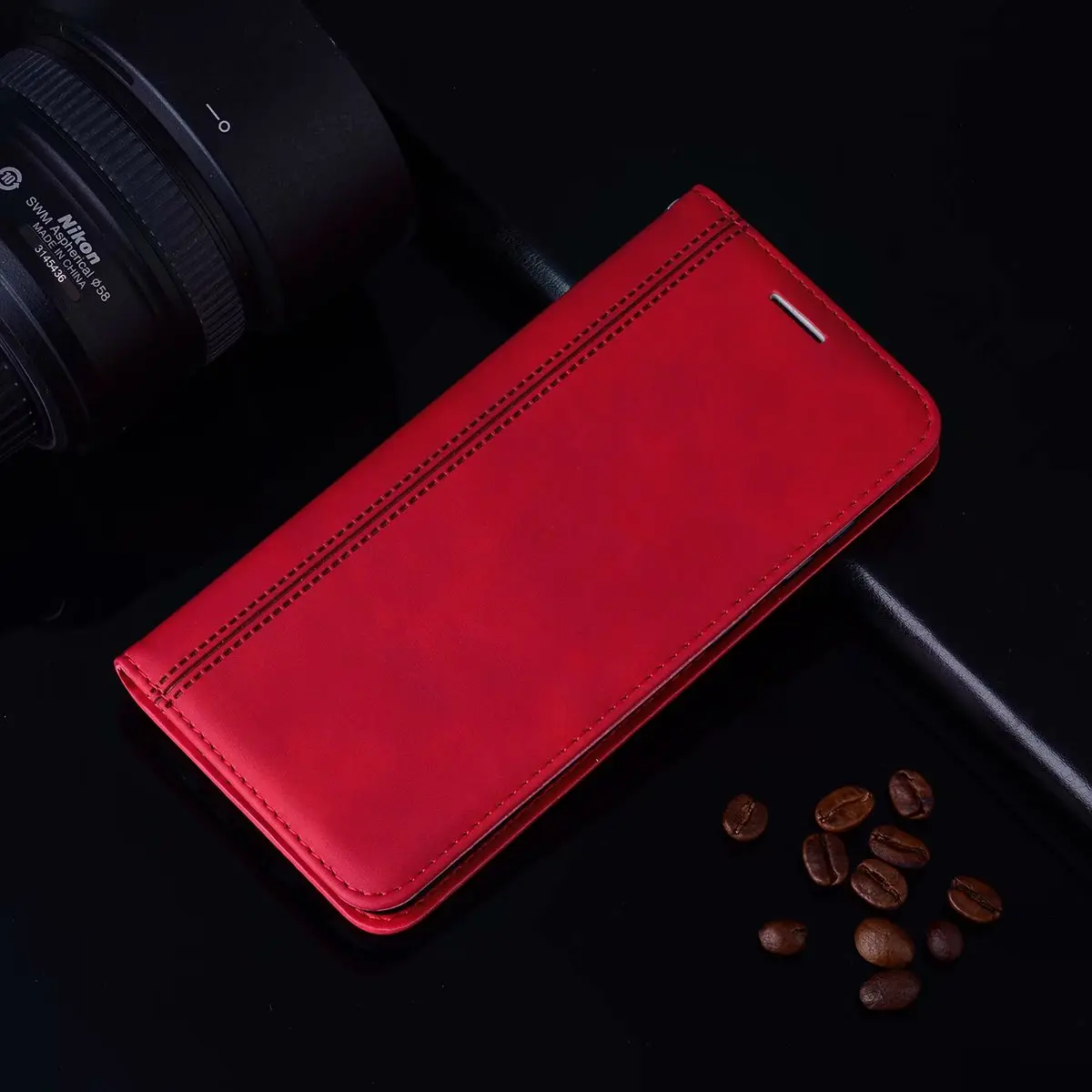 Funda Huawei P40 Lite 5G P40Lite E Ốp Lưng Flip Ví Bao Da Huawei P50E P40 Pro + Tặng Bao Da Điện Thoại dành Cho Huawei P 40 Đèn Ốp Lưng phone case for huawei