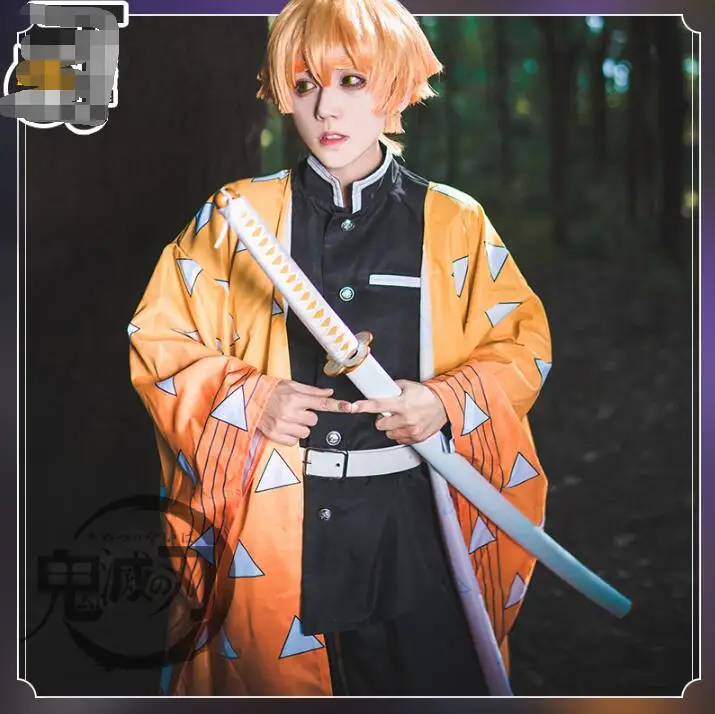 

Man Suits Japanese Anime Demon Slayer: Kimetsu no Yaiba Agatsuma Zenitsu Cosplay Costume Man Set