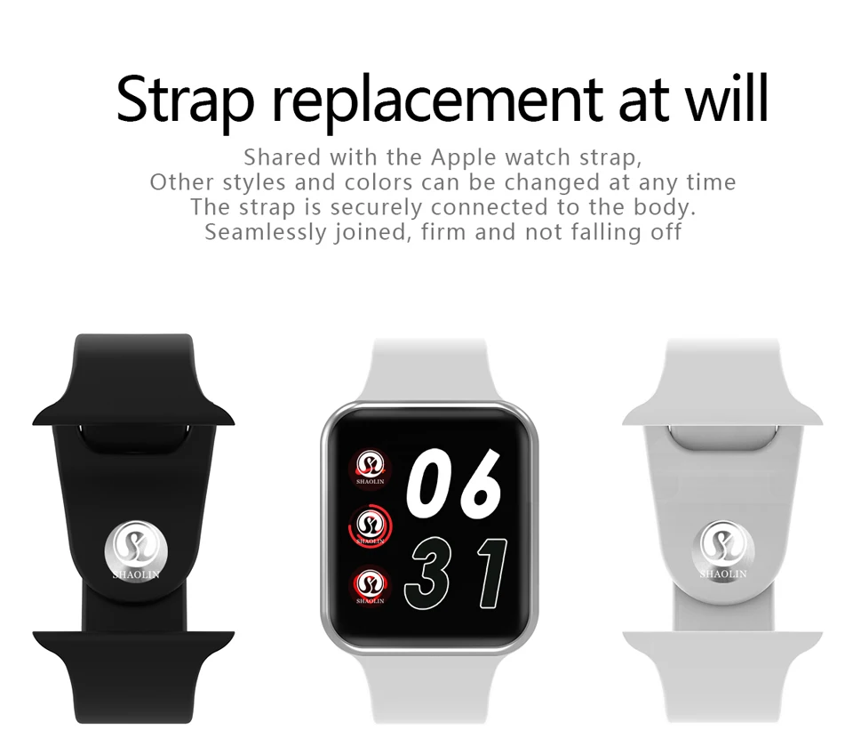 Bluetooth Смарт-часы 1:1 Смарт-часы чехол для Apple iOS iPhone Xiaomi Android смартфон(красная кнопка