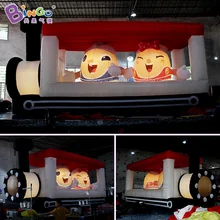 Бинго®6 м надувной поезд с блестящими персонажами мультфильмов/открытый освещенный надувной Docor