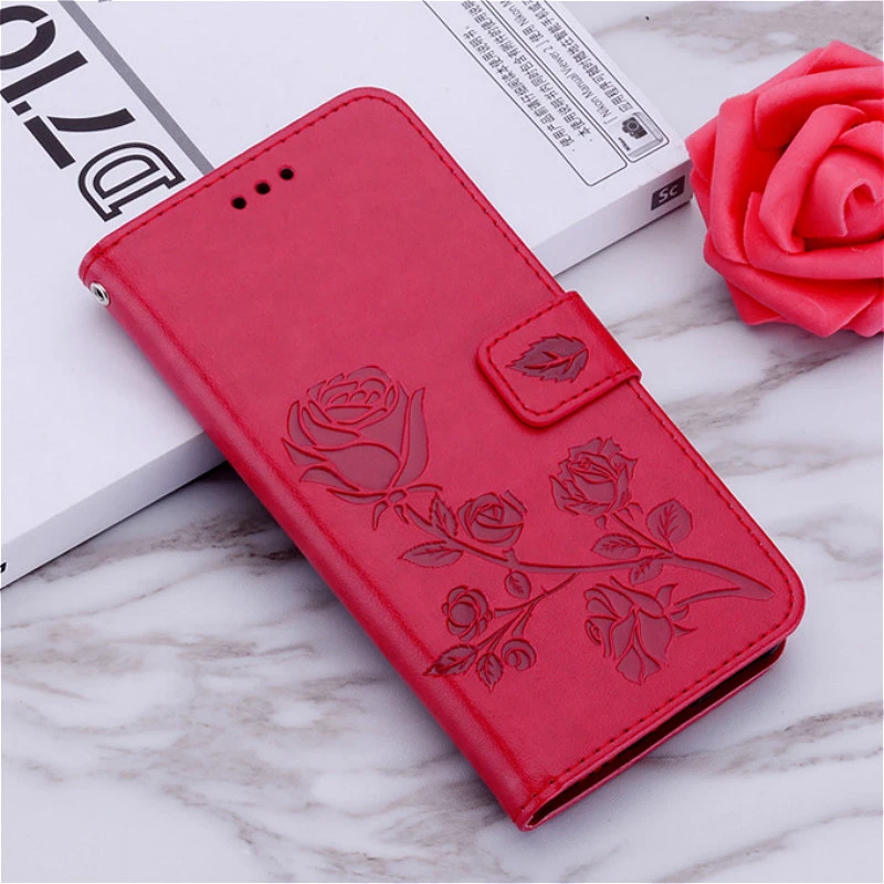 Flower Leather Case For Samsung Galaxy A10 A 10 Cover Wallet Flip Case For Samsung A10 A105F Phone Case 3D Rose Coque Funda Book water pouch for phone