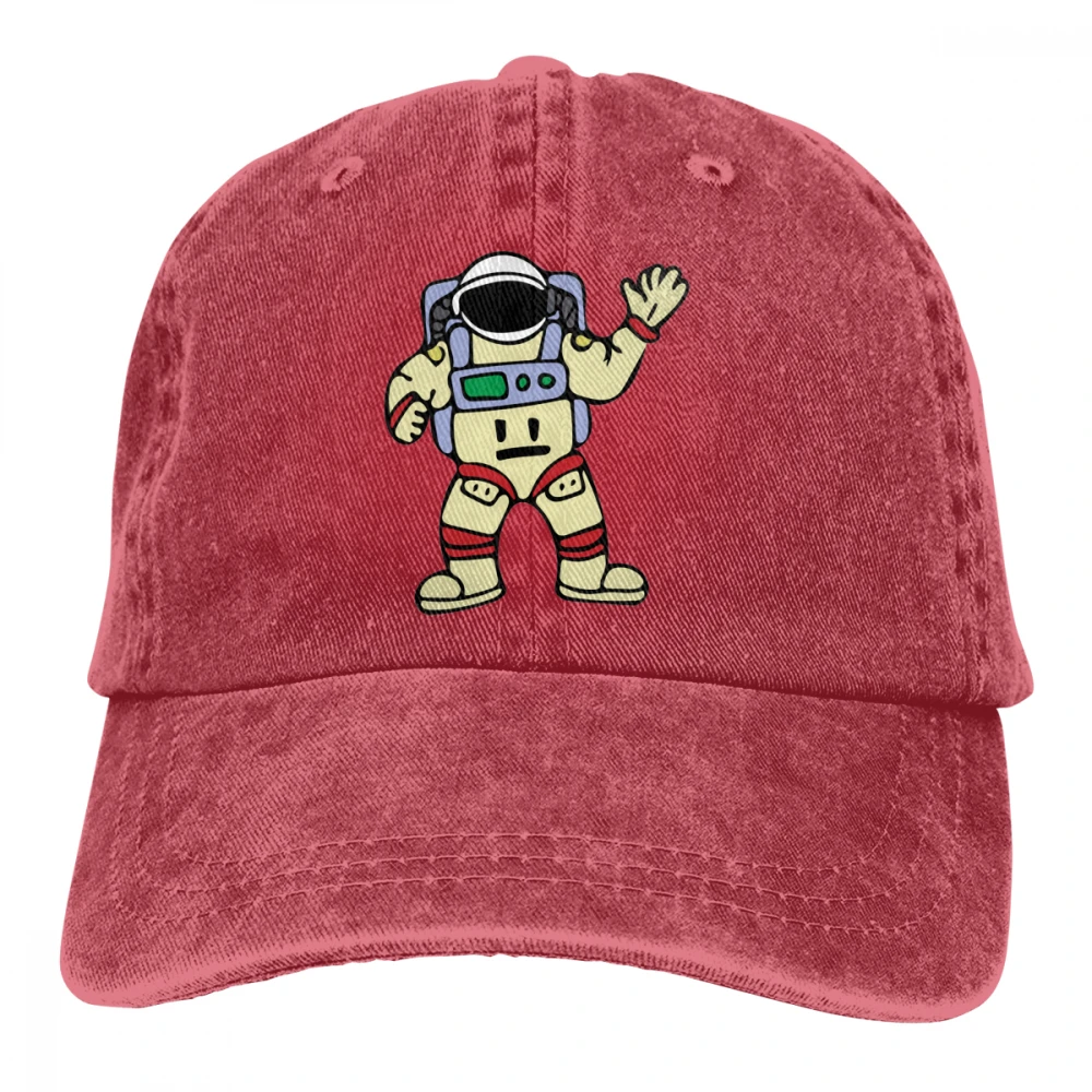 Астронавт Casquette черный унисекс Мужские Женские джинсовые бейсболка с ремешком кепки Регулируемый Гольф папа шляпа