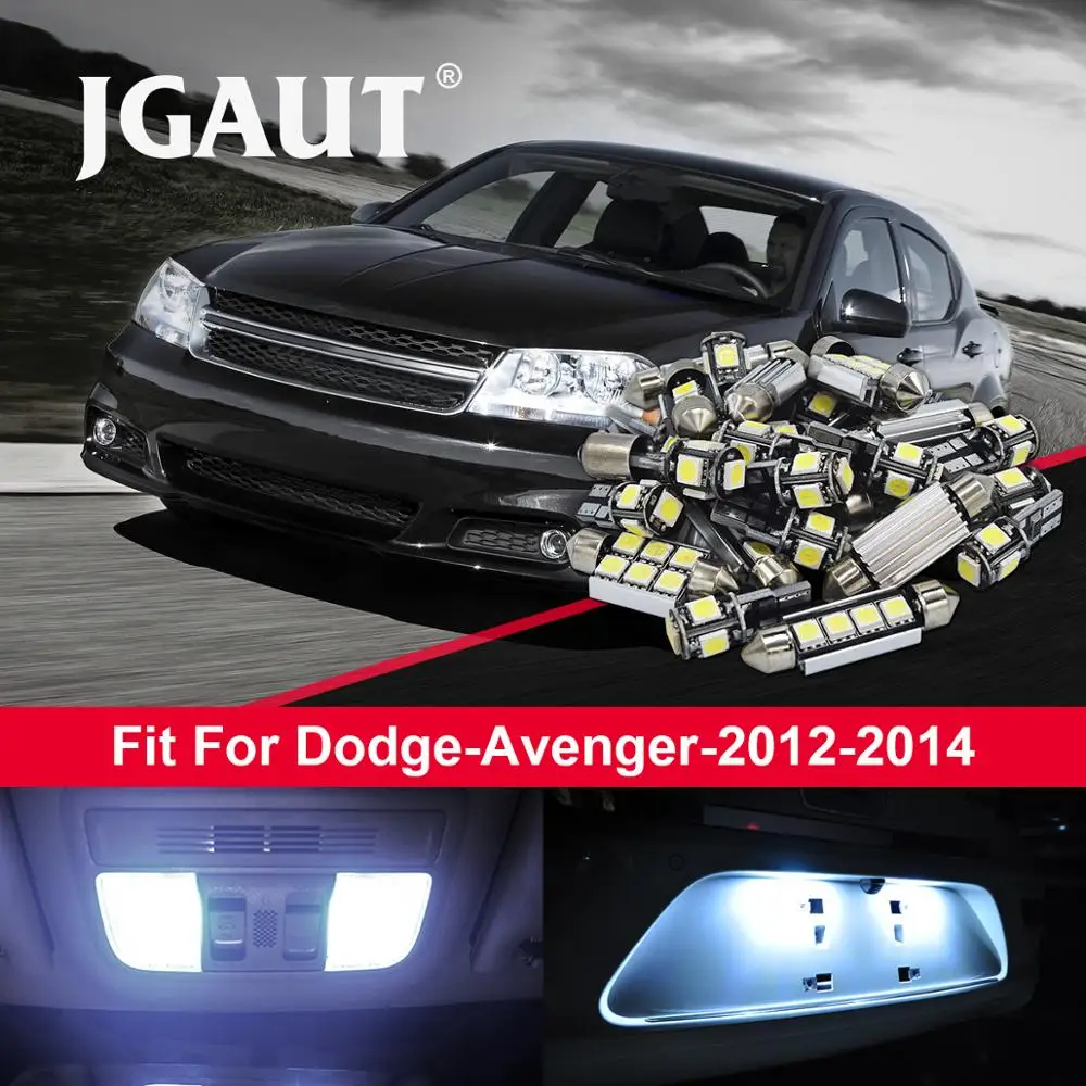 JGAUT 2pcs Canbus 13 SMD Car LED Light Bulbs For Dodge 2012 2014