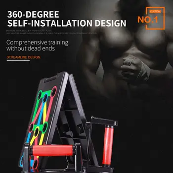 

9 in 1 Building Fitness ABS Engineering Plastic Pair Stands Push Up Board Body Training Bars Pushup