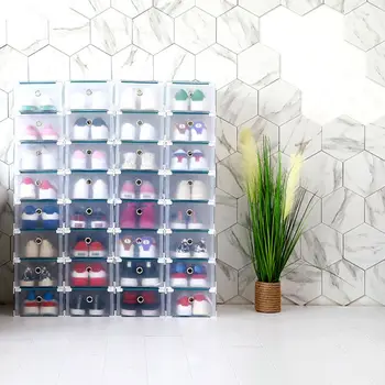 

Plastic Foldable Drawer Box For Men Shoe Clear Stackable Home Multifunctional Storage Container
