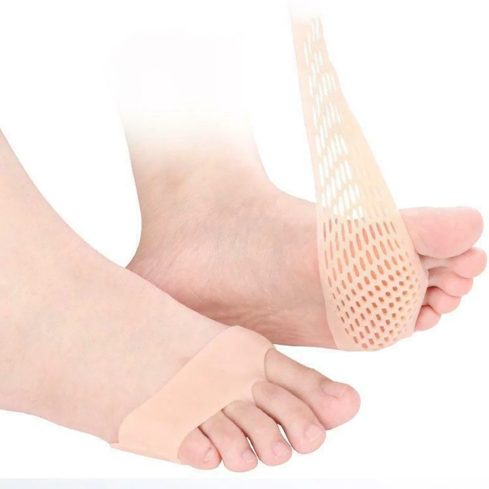 

Newly 2019 Women Silicone Honeycomb Hollow Design Forefoot Pad Reusable Foot Pain Relief Pads Insert Toe Cushion Breathable Mat