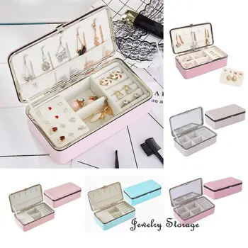 

2020 New Fashion Portable Women Travel Jewelry Box Organizer Pu Jewelry Ornaments Case Storage Convenient Jewelry Box Holders