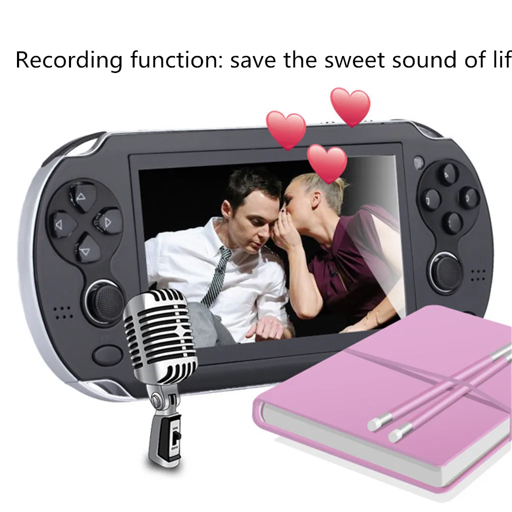 Retro Classic Game Console Handheld Portable 800 Built-in 4.3 Inch Games