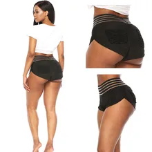 Women Yoga Shorts High Waist Ruched Lift Workout Tights Stretchy Skinny Shorts Fitness Running Sport Gym Leggings Casual Short