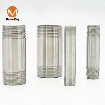 

MK DN8 DN10 DN15 DN20 DN25 DN32 DN40 Male Length Straight Nipple Joint Pipe Connection SS304 Stainless Steel connector Fittings