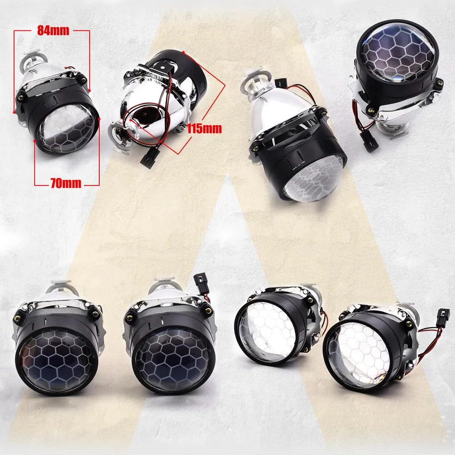 2.5 inch Headlight Lenses Bi-xenon HID Projector LED Devil