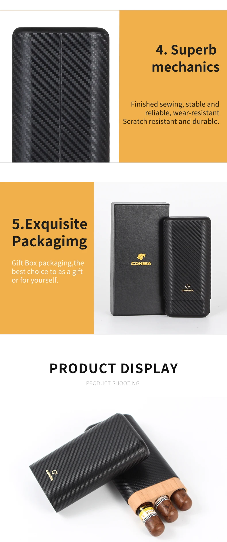 COHIBA кожаный чехол Портативный хьюмидор коробка для сигар из кедрового дерева хьюмидор для сигар на открытом воздухе для 3 сигар трубка W/Подарочная коробка
