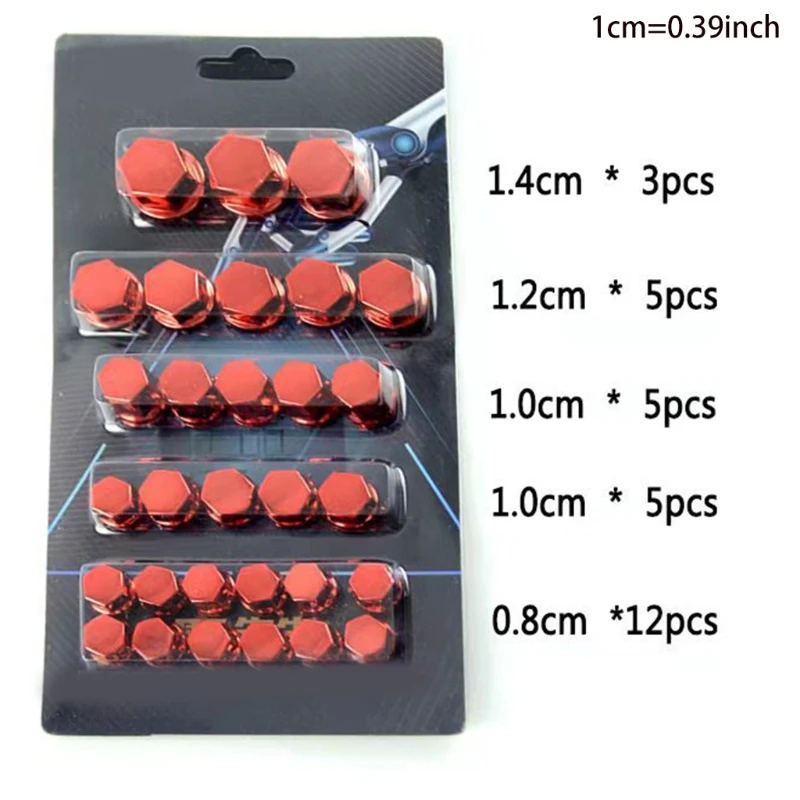 Wheel Nut Bolt Head Dustproof Cover for Motorcycle 30Pcs Decorative Screw Cover Off-road Motorbike Accessories