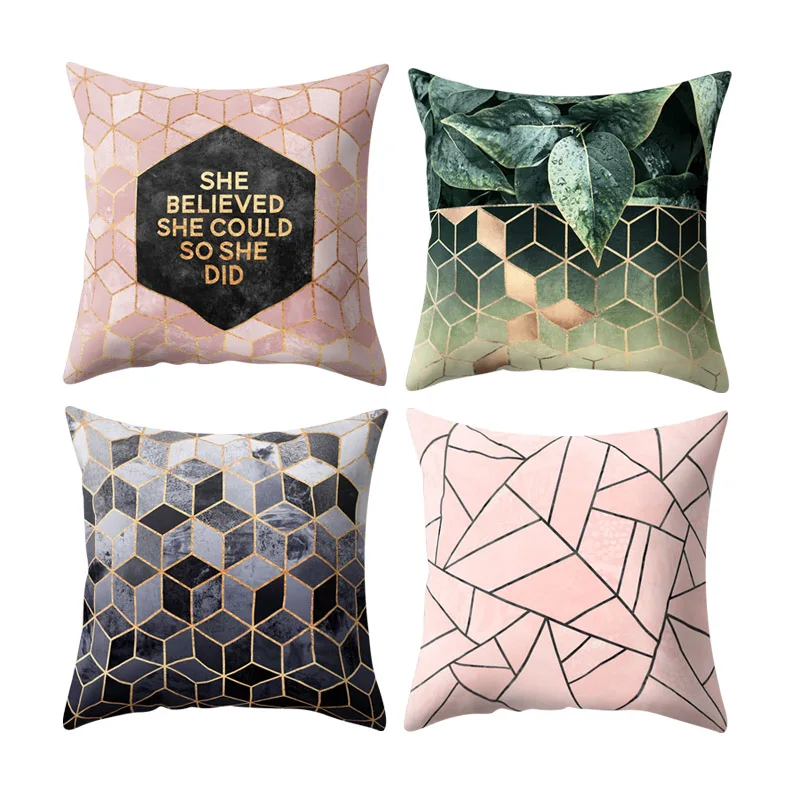 

Decorative pillow set Geometric Printed Pillow Case Cover Square 45cm*45cm Polyester Pillowcase Home Decorative zara*women 1pcs