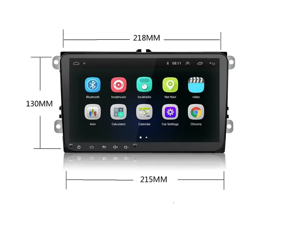Android 2Din " сенсорный экран Bluetooth 2G ram+ 32 rom wifi MP5 gps навигация мультимедийный плеер Автомобильный Радио для Golf Polo VW