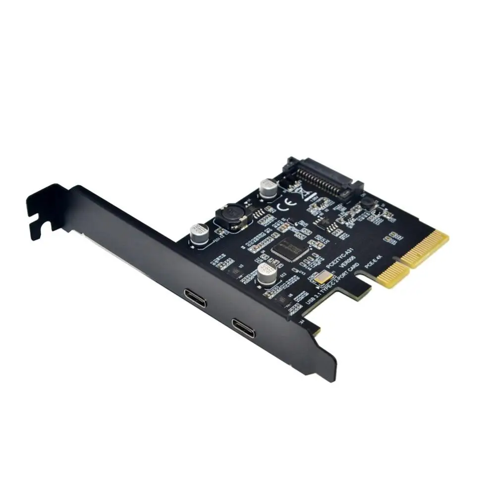 USB 3 1 pci-e express 10 Гбит/с PCI Express X4 X8 X16 PCI-E к двойному Type-C адаптер Расширительная карта
