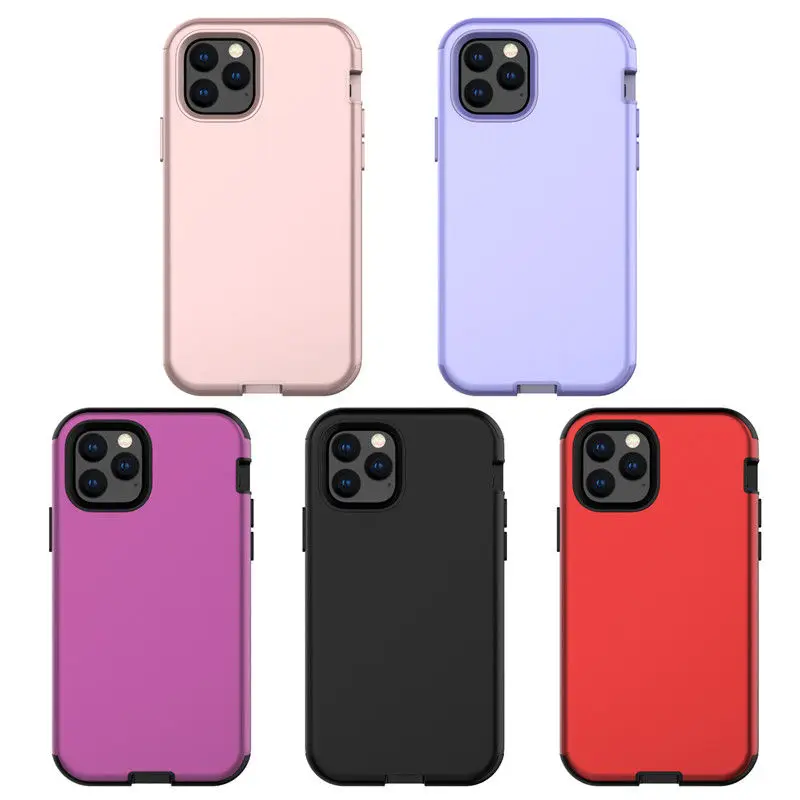 Armor Shockproof 3 in 1 Hybrid Case For iPhone 13 Pro 13 12 11Pro Max Colorful Hard PC+Silicone Heavy Duty Full Protection Cover iphone 12 pro flip case