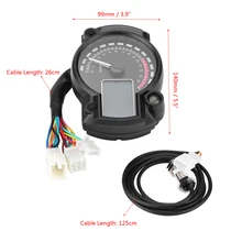 Новейший KOSO RX2N аналогичный ЖК-цифровой одометр для мотоцикла, 7 цветов, спидометр, регулируемый Макс 299 км/ч