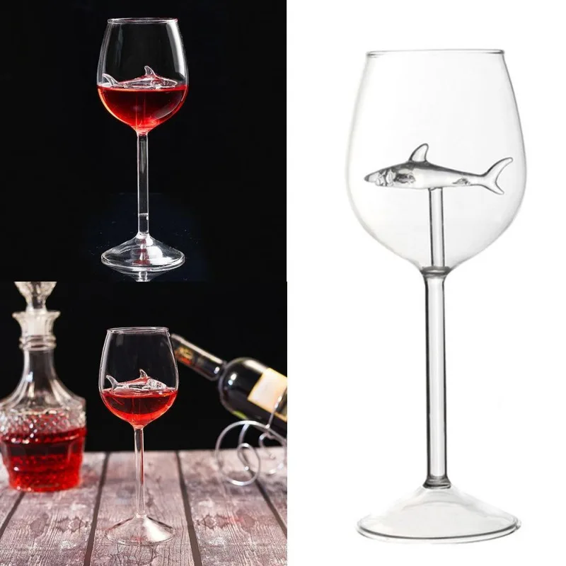 Crystal Wine Glasses Home Shark Red Wine Glass With Shark Inside