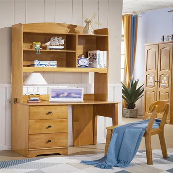 

solid wood kids Children bedroom set study desk