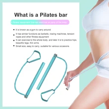 

Yoga Pull Rods Portable Home Yoga Gym Body Abdominal Resistance Bands for Pilates Exercise Stick Toning Bar Fitness Rope Puller