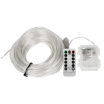 

Rope Light Battery Operated String 40Ft 120 LED 8 Modes Outdoor Waterproof Fairy Light Dimmable / Timer with Remote Control for