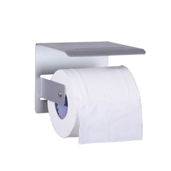 

Non Slip Self Adhesive Toilet Roll Paper Holder Kitchen Bathroom Storage Rack Home Aluminum Alloy Wall Mounted Punch Free Modern