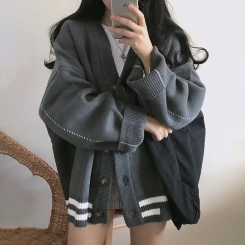 2021 Autumn Winter New Sweater Female Lazy Korean Loose Thickened Warm Long Sleeved Top Coat Fashion |
