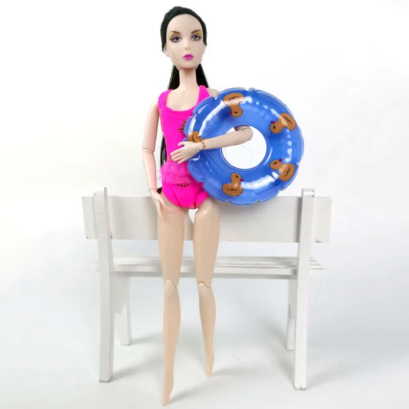 Красочное бикини для куклы Барби, одежда для купания и спасательный круг, купальник для куклы Барби, аксессуары для кукол 1/6, детская игрушка - Цвет: 5