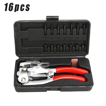 

Hole Punching plier Puncher Plastic Hand tools Supplies 16pcs Set Leather Aluminum plate