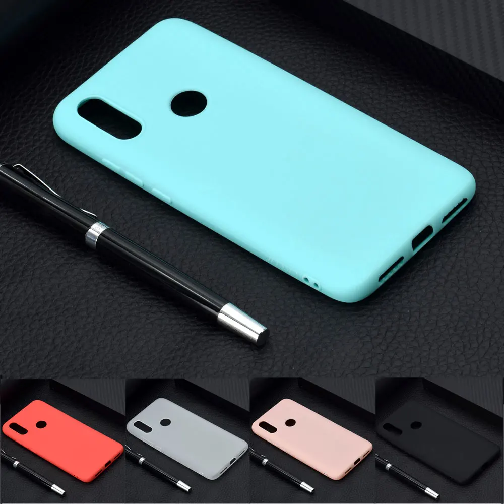 

Cute Candy Color Frosted Soft Silicone Protective Case on for Huawei Honor 8A 8 A Case on huawei Y6 Prime 2019 Cases Cover