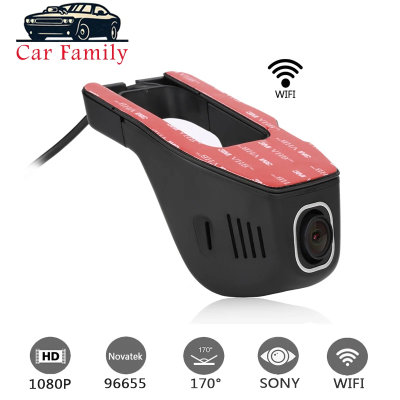 Wifi автомобильный видеорегистратор Novatek 96655 Full HD 1080P Мини-видеорегистратор с