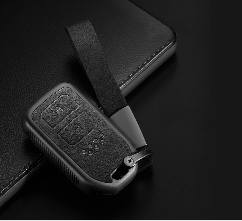 A-black ТПУ Флип Меховой чехол для ключей автомобиля для HONDA STEPWGN Odyssey Freed Elysion MPV Accord FIT XRV VEZEL CITY JAZZ CIVIC HRV Crider CRV Новинка - Название цвета: A-black