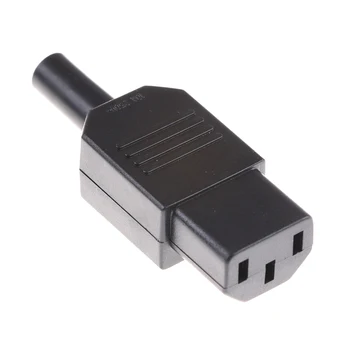 

1Pcs Black IEC 320 C13 Female Plug Rewirable Power Connector 3pin Socket 10A /250V IEC C13 Female Connector