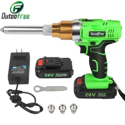 Pistolet à Riveter électrique Portable sans fil, Rechargeable, Support de store, Rivet de 6000mm à 2.4mm avec outil de rivetage, 26v 5.0 mAh 