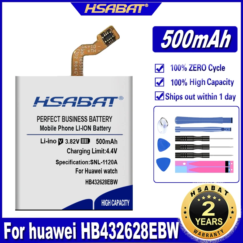 Аккумулятор HSABAT HB432628EBW 500 мА · ч для Huawei watch 1ICP5/26/27 | Мобильные телефоны и