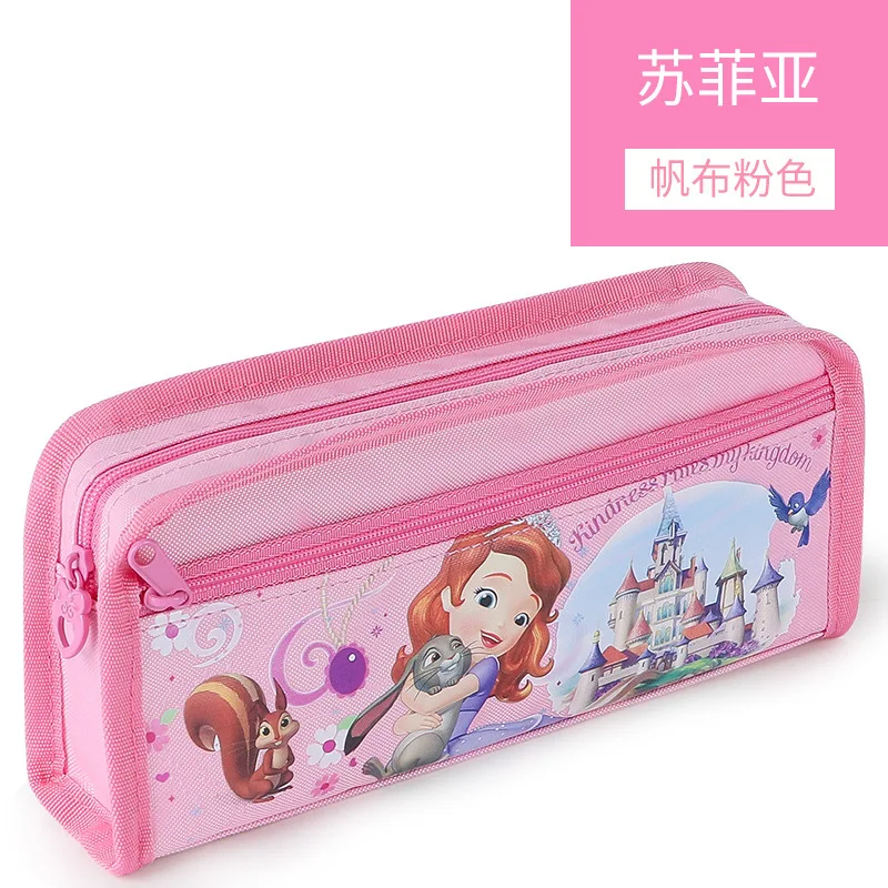 Trousse Scolaire pour Enfant Mickey Mouse - Fermeture Éclair -  12,5x6,5x18,5 cm - Trousse Plumier 3 Compartiments - Inclut des Fournitures  - Produit